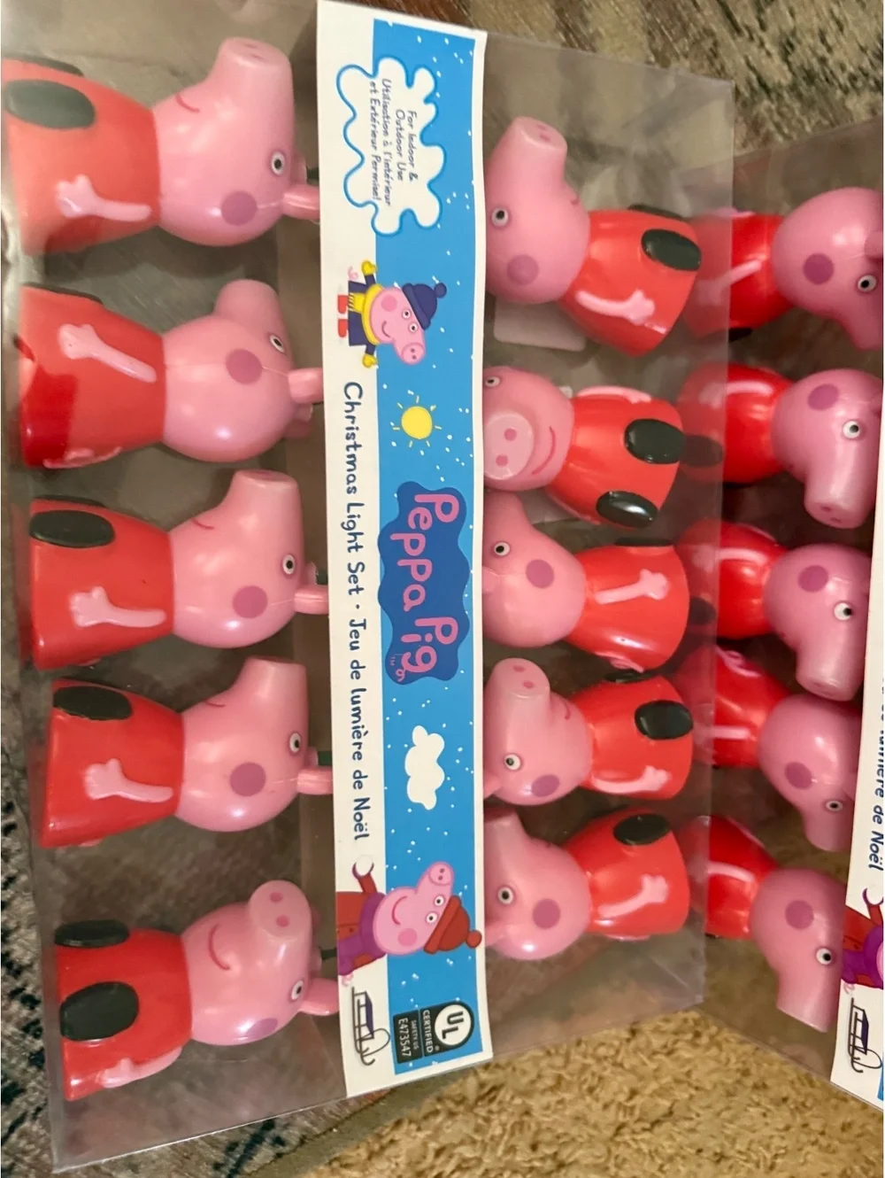 Very rare/HTF Kurt Adler Peppa pig 10 light Christmas string